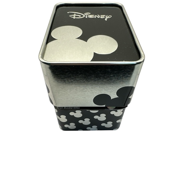 NIB Disney Mickey Mouse Silver and Black Quartz Watch - Picture 7 of 9